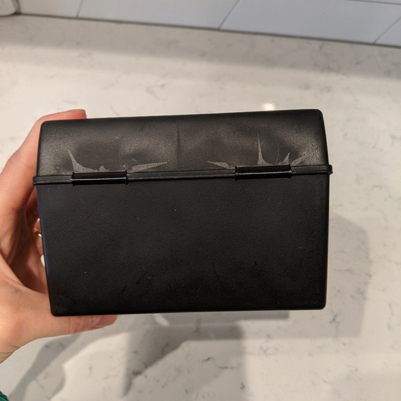 NEW Black Oxford Plastic Index Card File Box with Poly A-Z Index Card Guides - Picture 8 of 8